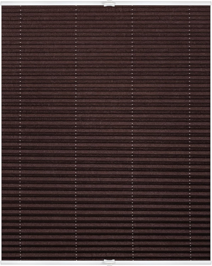 Wohn-Guide PKV.110.130.24 Plissee Klemmfix, ohne Bohren, verspannt - Braun 110 cm x 130 cm (B x L) B