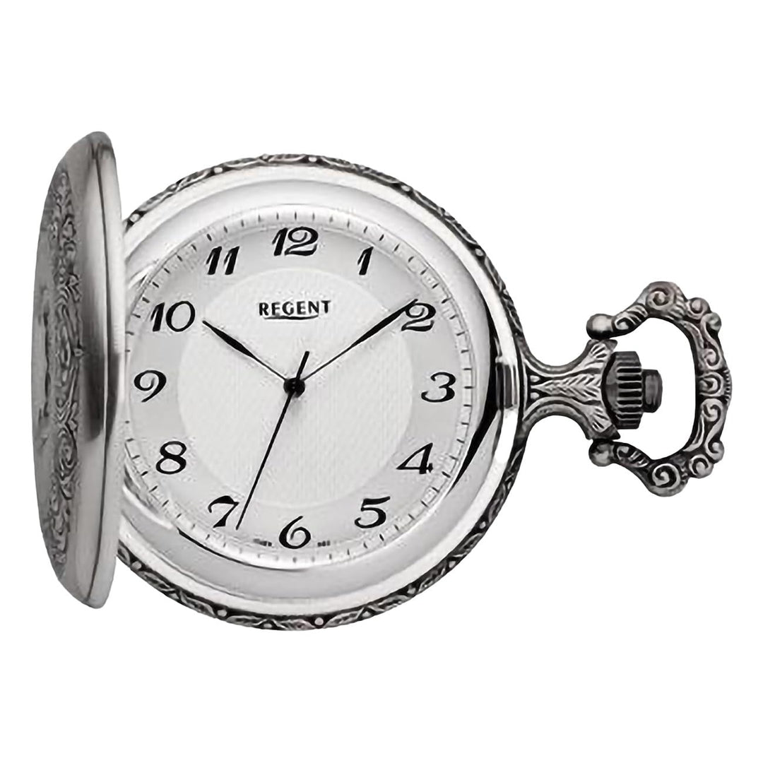 Regent Herren Taschenuhr Savonnette Antik 49 MM Mechanischer Handaufzug Zahlen und Minuteneinteilung