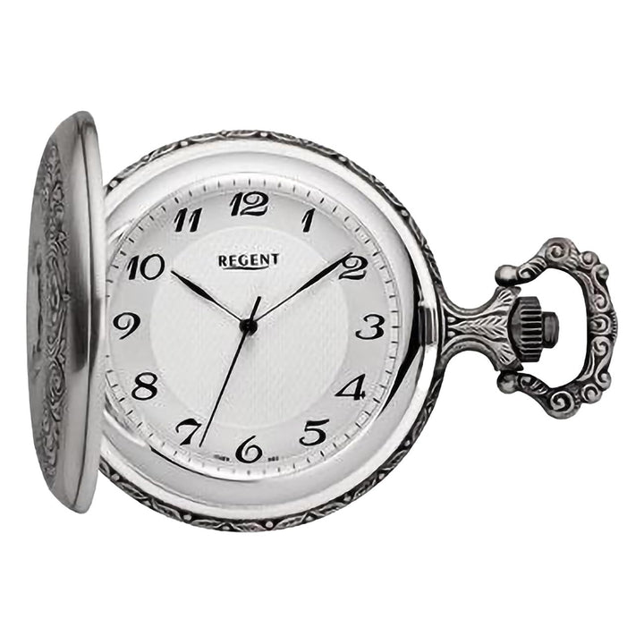 Regent Herren Taschenuhr Savonnette Antik 49 MM Mechanischer Handaufzug Zahlen und Minuteneinteilung