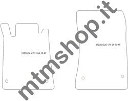 MDM fussmatten für Mercedes SLK (R171) ab 05.2004-02.2011 Passform wie Original aus Velours, Automat