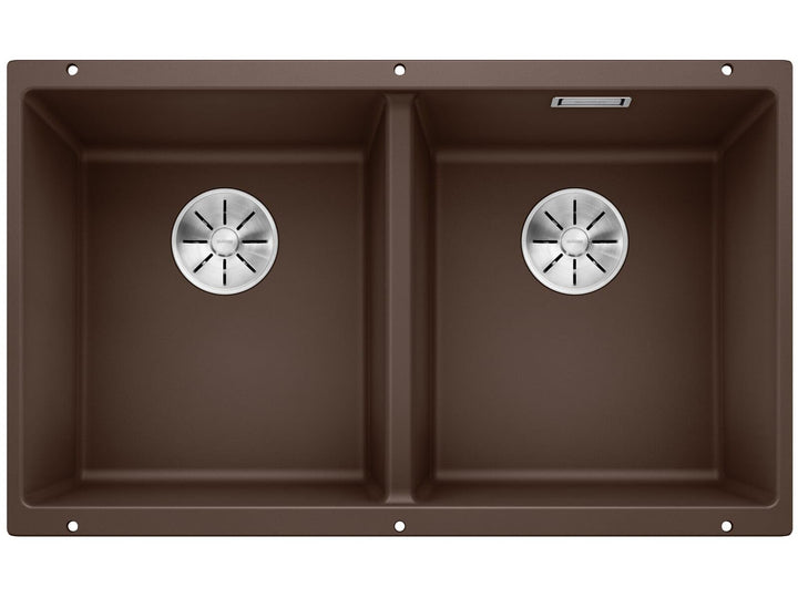BLANCO SUBLINE 350/350-U | SILGRANIT cafe | Einbauart: Unterbau | ohne Ablauffernbedienung | 80er Un