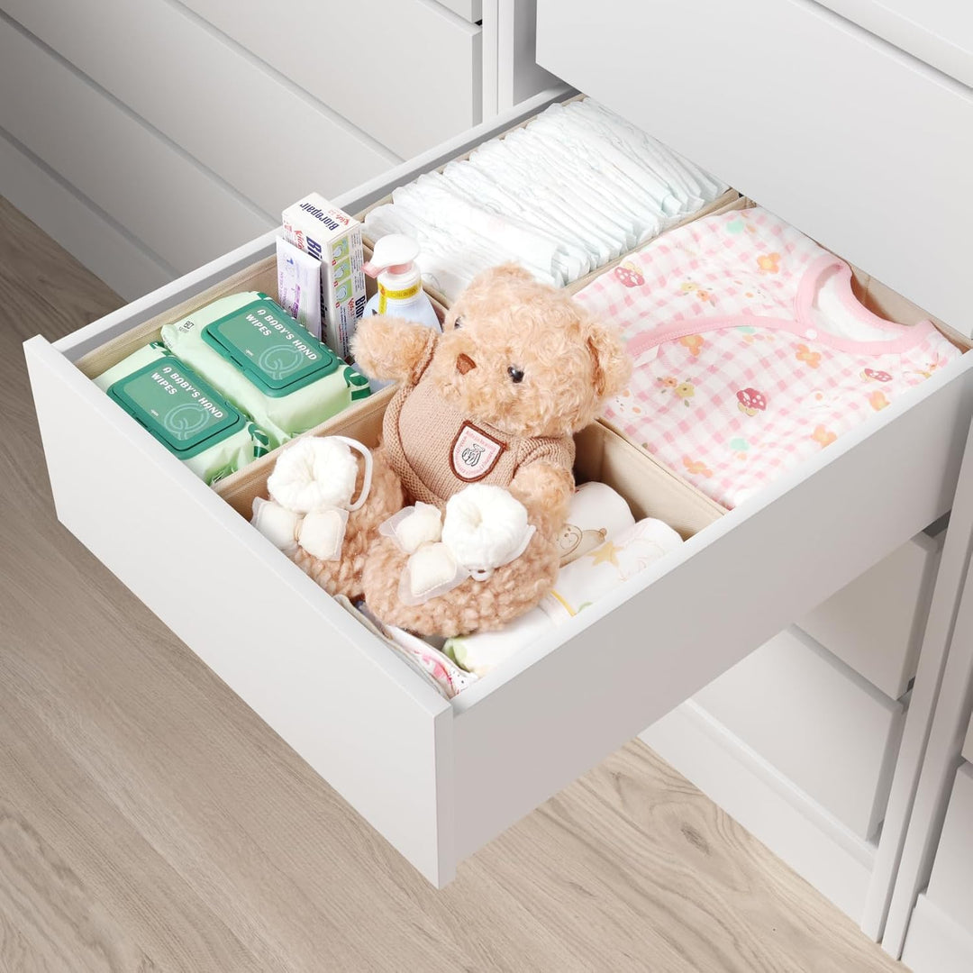 6er Set Schubladen Organizer kompatibel mit PAX Kleiderschrank 75x58 cm, Faltbar Stabil, Aufbewahrun