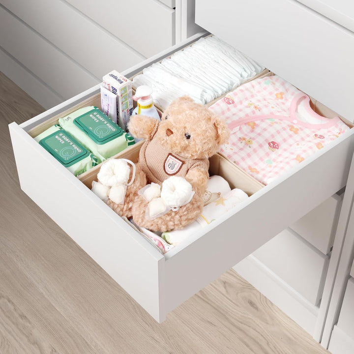 6er Set Schubladen Organizer kompatibel mit PAX Kleiderschrank 75x58 cm, Faltbar Stabil, Aufbewahrun