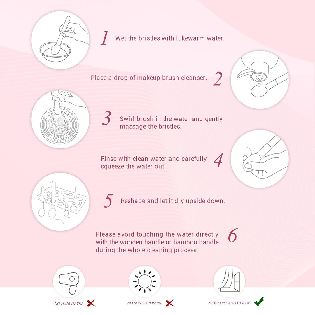 Jessup Make Up Pinsel Sets 15 Pcs Kosmetik Schmink Bürsten Lidschatten Puder Concealer Eyeliner T160