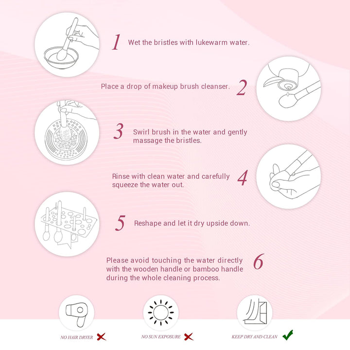 Jessup Make Up Pinsel Sets 15 Pcs Kosmetik Schmink Bürsten Lidschatten Puder Concealer Eyeliner T160