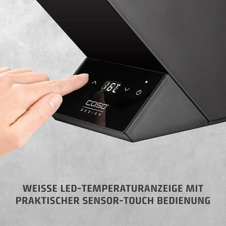 CASO WineCase One Black - Design Weinkühler für eine Flasche, Temperaturbereich von 5-18°C, für Flas