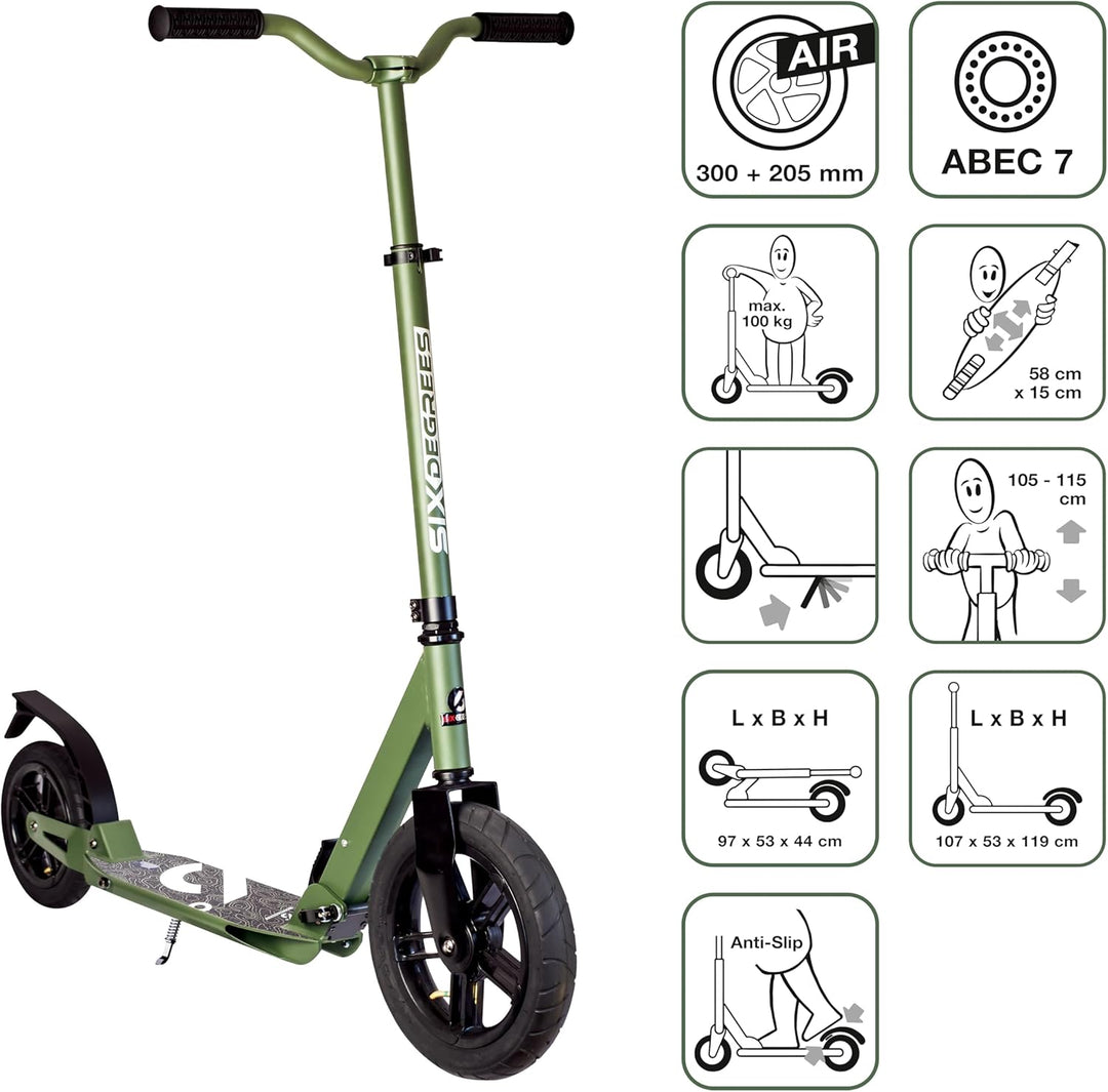 Authentic Sports & Toys Degrees Scooter Aluminium Einheitsgrösse