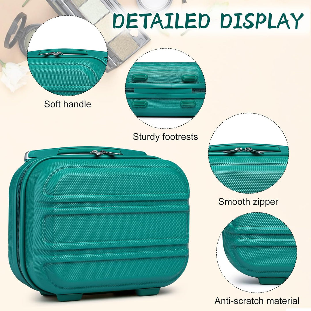 Kono Kosmetikkoffer Schminkkoffer Box Organizer Beauty Case, türkis, 30,5 cm, Kosmetikkoffer Türkis