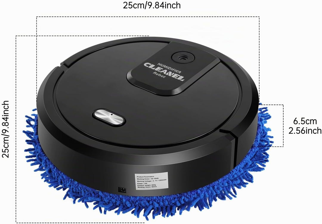 Kehrroboter, Saugroboter Roboter Nass/Trocken-Kehrmaschine Wischmaschine 60 dB USB Charging, 4 Gesch