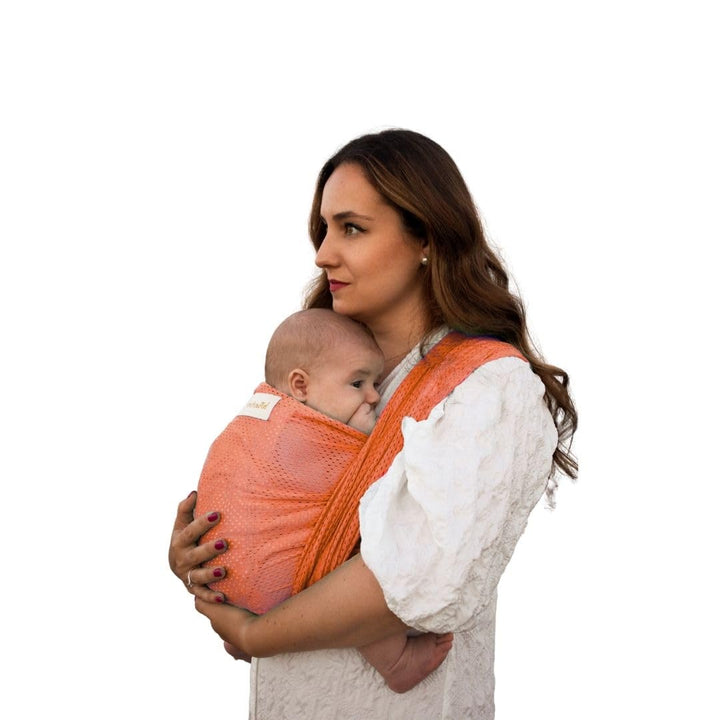 Amarsupiel | Wasser-Babytrage | Schnelltrocknend || Waterproof | Farbe Koralle, Koralle