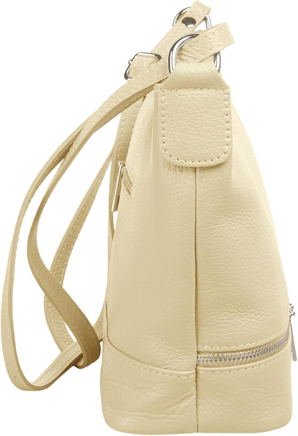 Cluty Umhängetasche echt Leder Damen - 020960 Beige, Beige