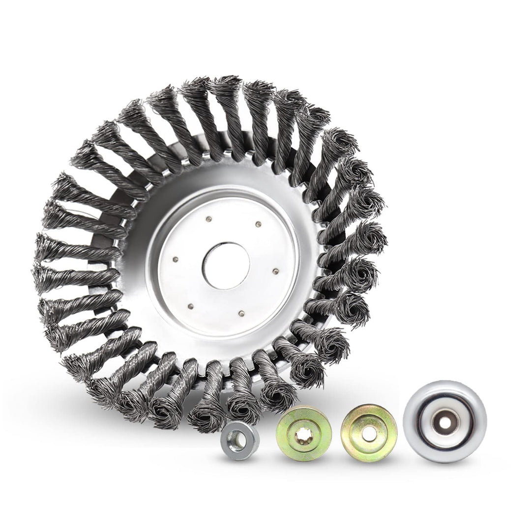 Viilich Unkrautbürste Unkrauttrimmer Motorsense Freischneider 200 x 25,4 MM Kegel Unkrautbuerste,mit