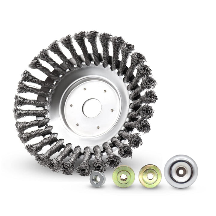 Viilich Unkrautbürste Unkrauttrimmer Motorsense Freischneider 200 x 25,4 MM Kegel Unkrautbuerste,mit