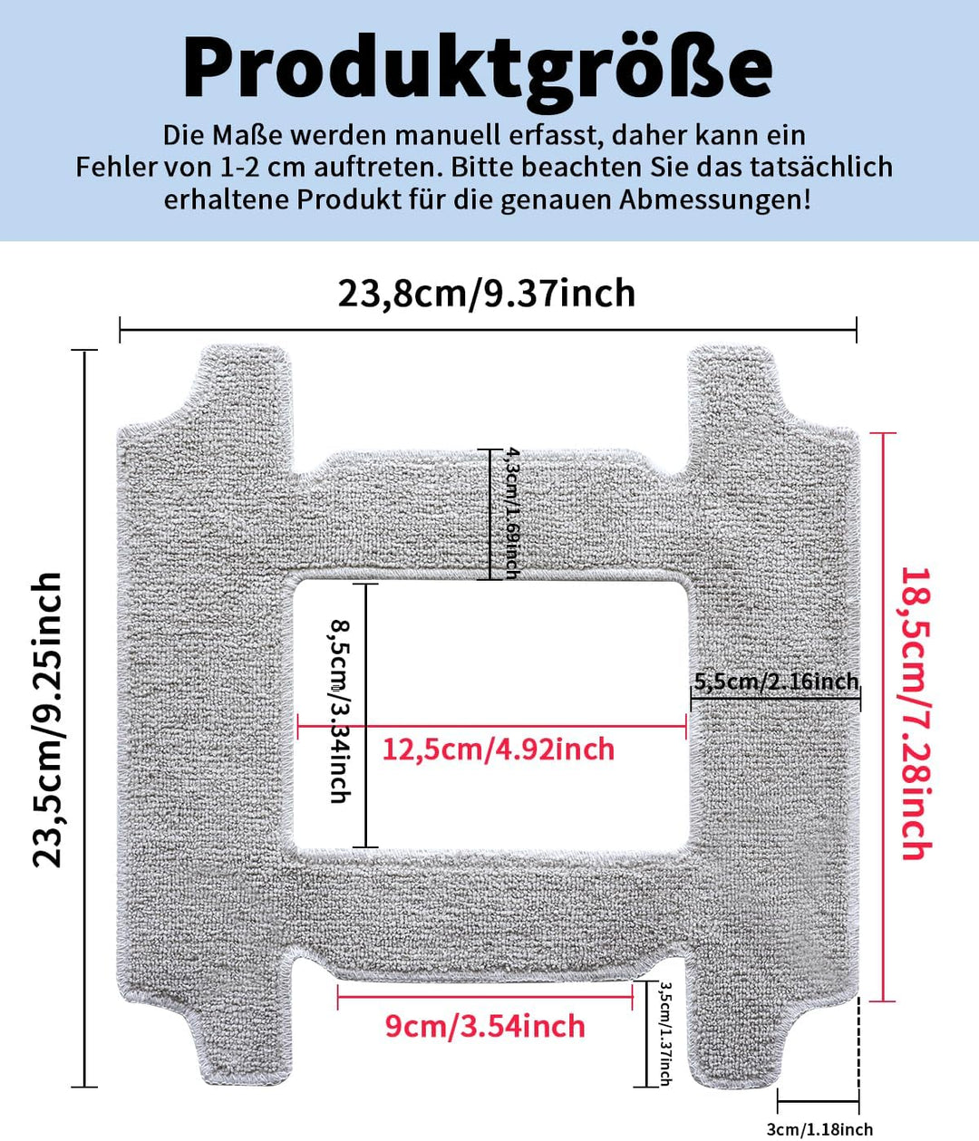 Ersatz-Reinigungstücher für Fensterreinigungsroboter (6er-Pack) – Ultrasaugstark, Einfach zu Montier