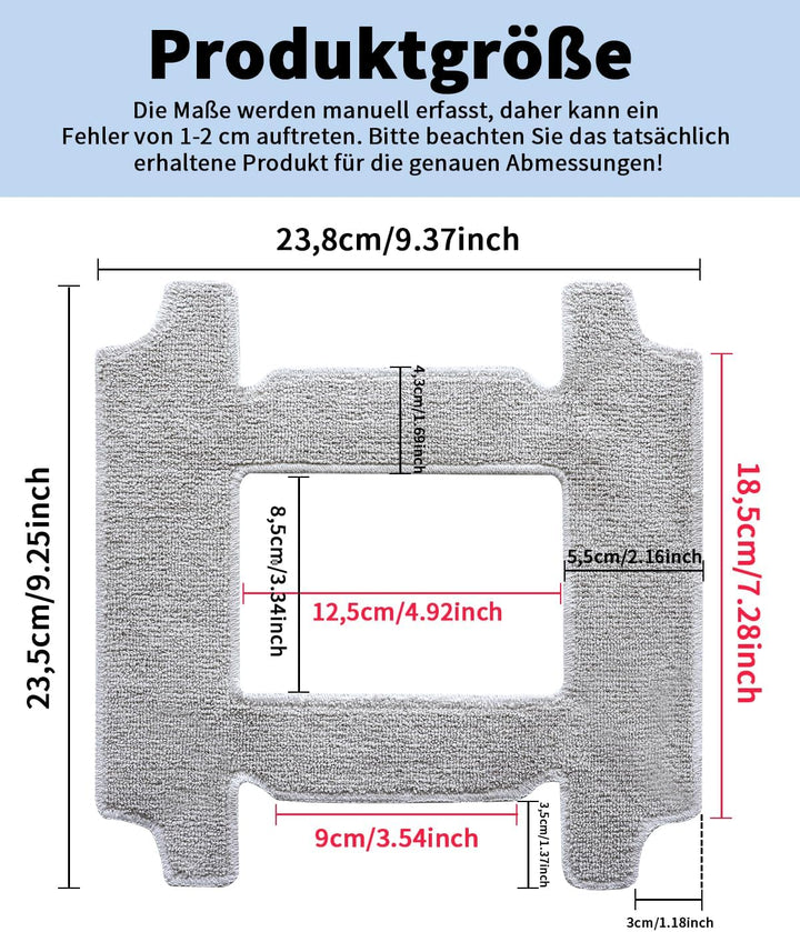 Ersatz-Reinigungstücher für Fensterreinigungsroboter (6er-Pack) – Ultrasaugstark, Einfach zu Montier