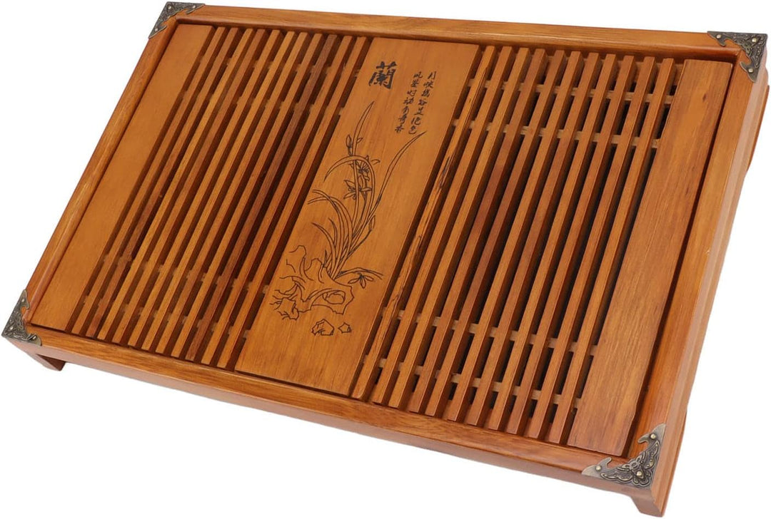 Elegantes Traditionelles Gongfu-Teetablett mit Wasserspeicher und Abflussrohr, Hervorragend Zum Serv