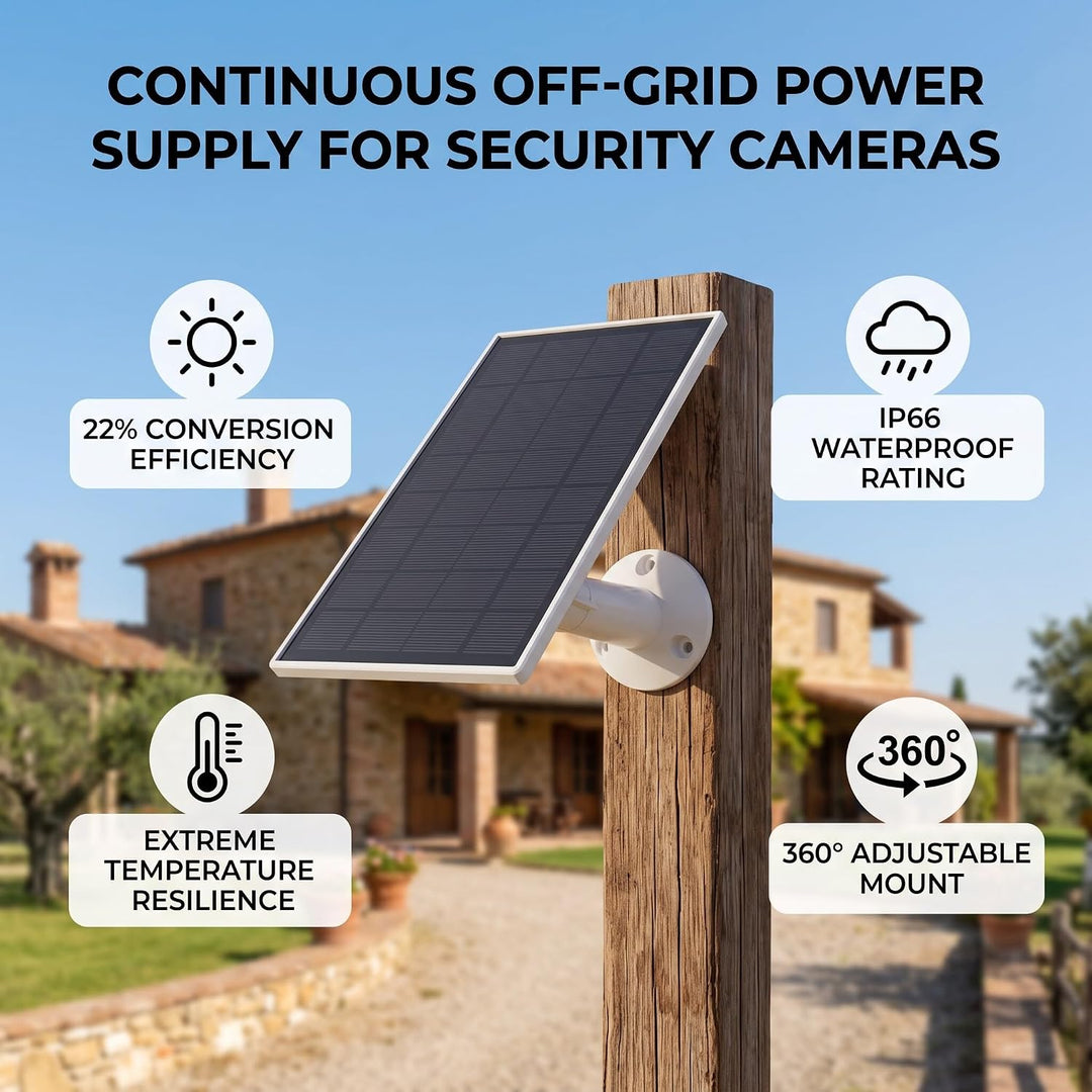 Solarpanel 8W für Vogelhaus Kamera, 2 in 1 Verbessertes Wetterfestes USB C Ladegerät, 360 Grad Einst