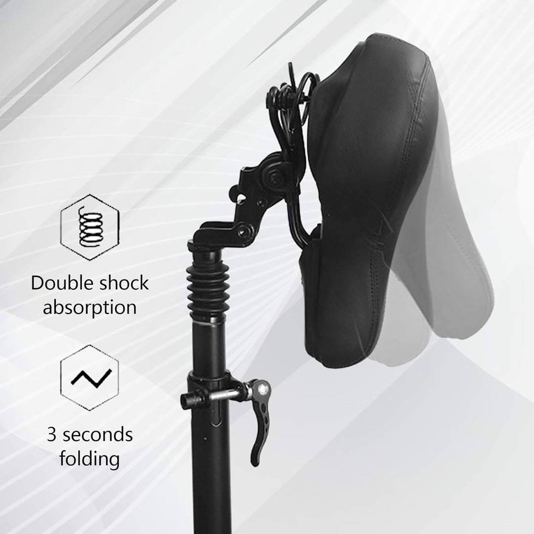 Sitz, Stossdämpfendes Kissen für Ninebot ZT3Pro Elektroscooter, Höhenverstellbar 45-65cm Sitz Klappb
