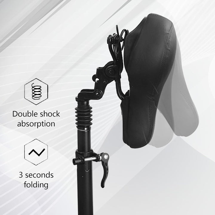 Sitz, Stossdämpfendes Kissen für Ninebot ZT3Pro Elektroscooter, Höhenverstellbar 45-65cm Sitz Klappb