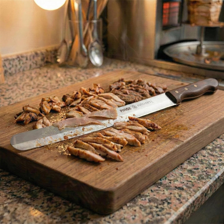 Pirge Sultan Pro Dönermesser 36 cm Schmal - Aufschnittmesser - Schärfstes Döner Langmesser - Schneid