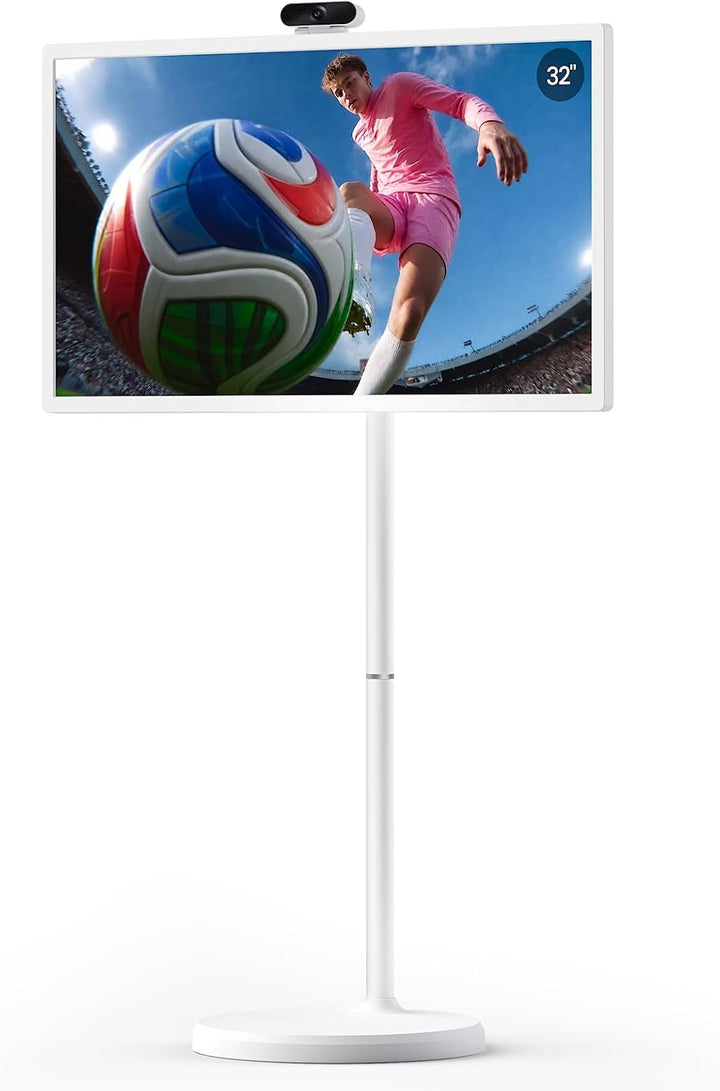 cozyla 32 Zoll Smart Portable TV mit integriertem Akku und Rollen | Google Play Store, 8 + 128 GB, E