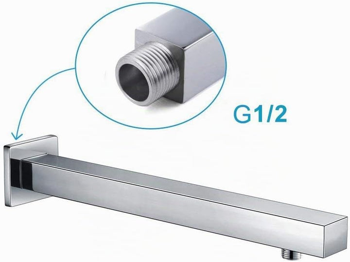 Rainsworth 400 MM Messing Brausearm Wandarm Duscharm für Duschkopf, Halter von Regendusche Regendusc