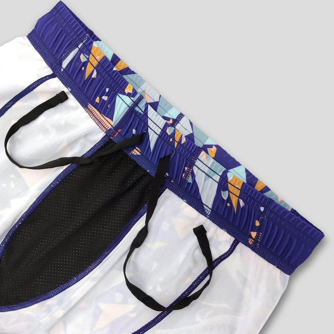 HUGE SPORTS Herren Splice Schwimmhose Kompression Jammer Lang Wilde Serie XL Blau Schlange, XL Blau