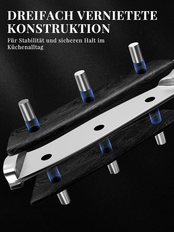 SimCoker Kochmesser,Profi Chefmesser 20CM,Scharfe Küchenmesser,Fleischmesser,Deutscher HC Edelstahl