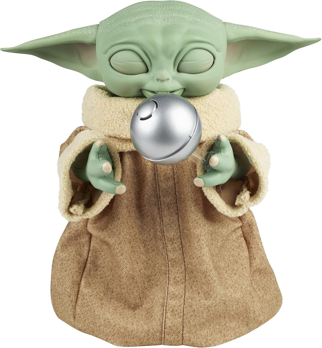 Hasbro F2849 Star Wars Galactic Snackinâ€™ Grogu 23,5 cm groÃŸe elektronische Figur mit über 40 Soun