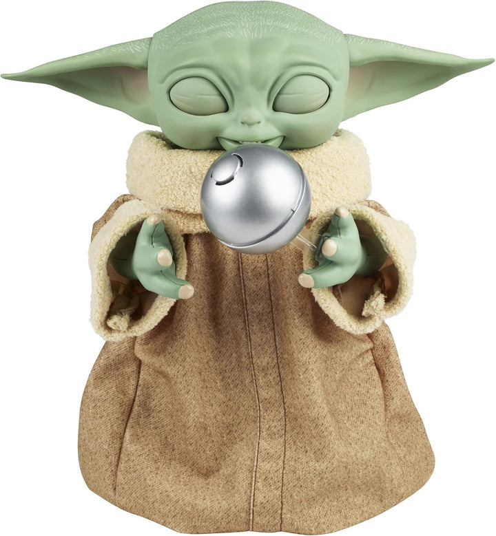 Hasbro F2849 Star Wars Galactic Snackinâ€™ Grogu 23,5 cm groÃŸe elektronische Figur mit über 40 Soun