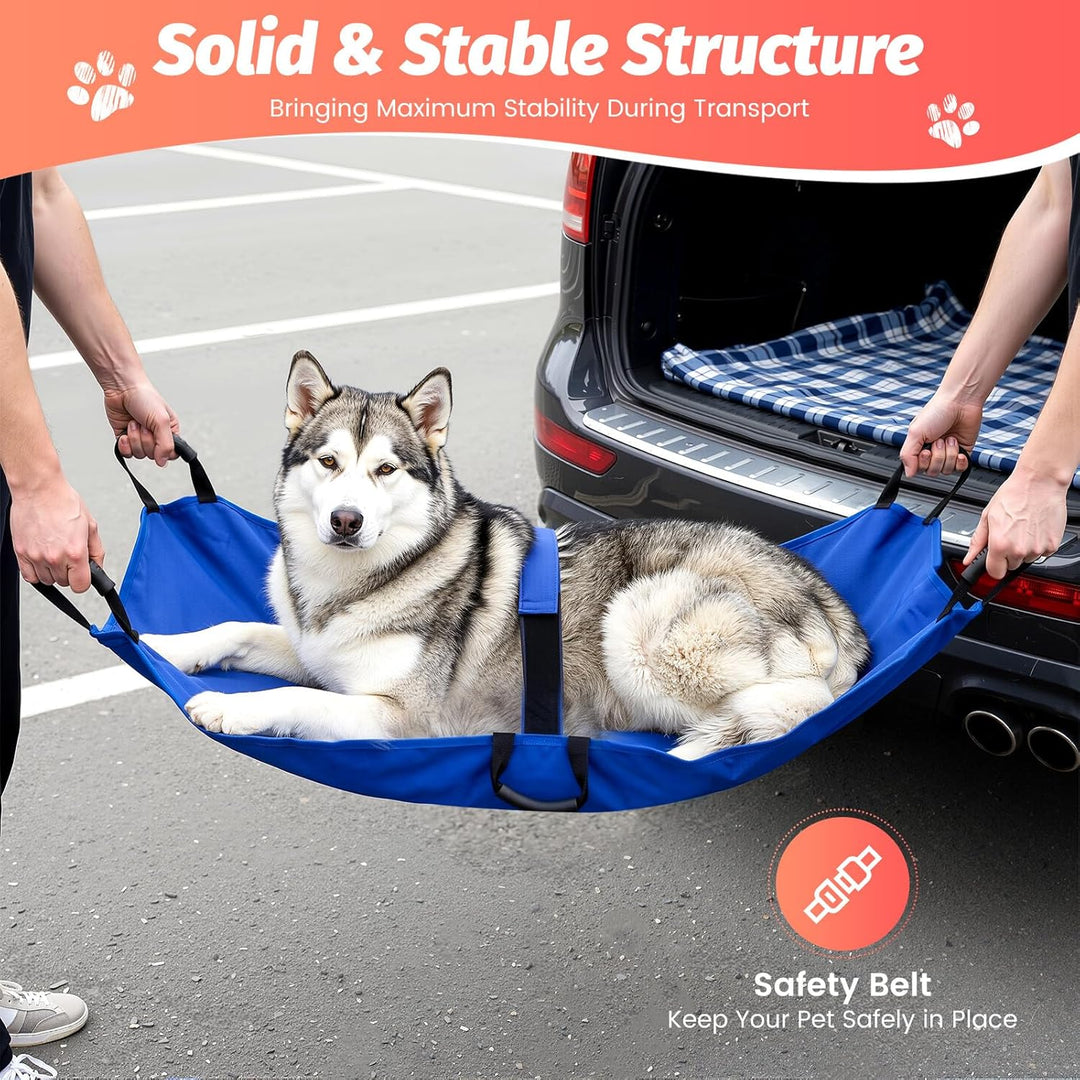 Hunde Tragehilfe & Haustiertrage Trage - Transport Notfalltrage bis 60 kg, Faltbar Anti-Biss-Trage m