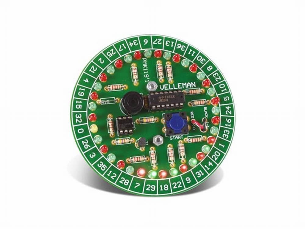 VS-ELECTRONIC - 840231 Velleman Mini-Kit, elektronisches Roulette Bausatz MK119