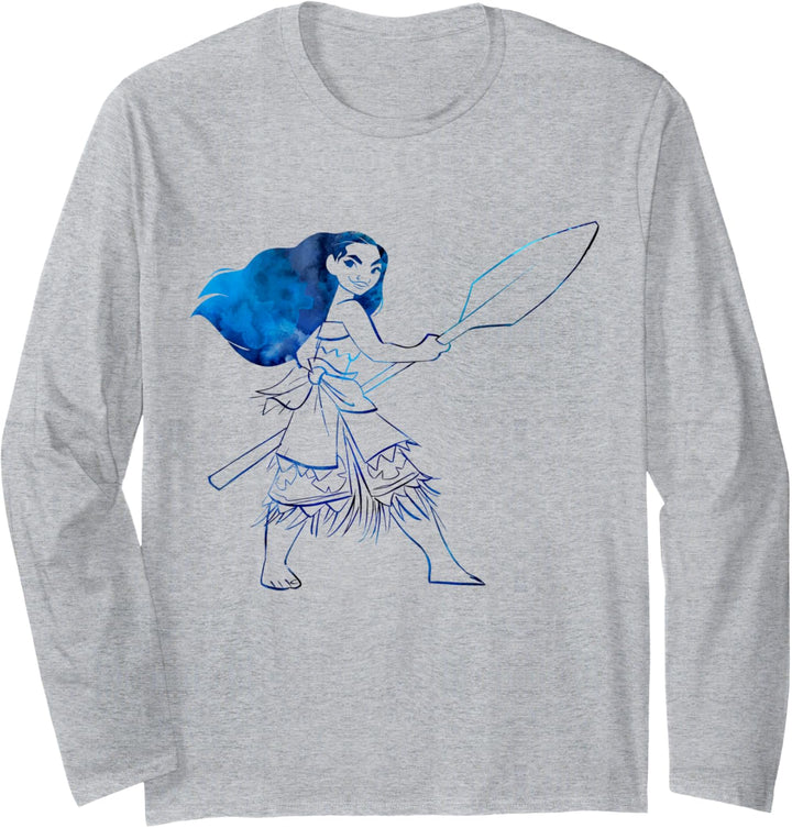 Disney Moana Watercolor Portrait Langarmshirt