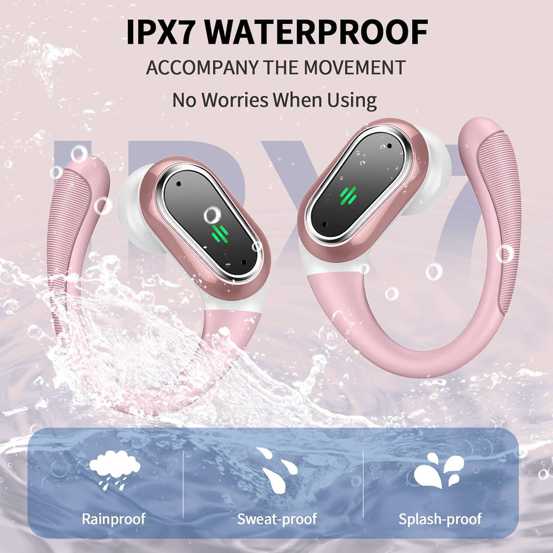 Rolosar Bluetooth Kopfhörer, Kopfhörer Kabellos Bluetooth 5.4 Sport tiefer Bass, 50 std Spielzeit In