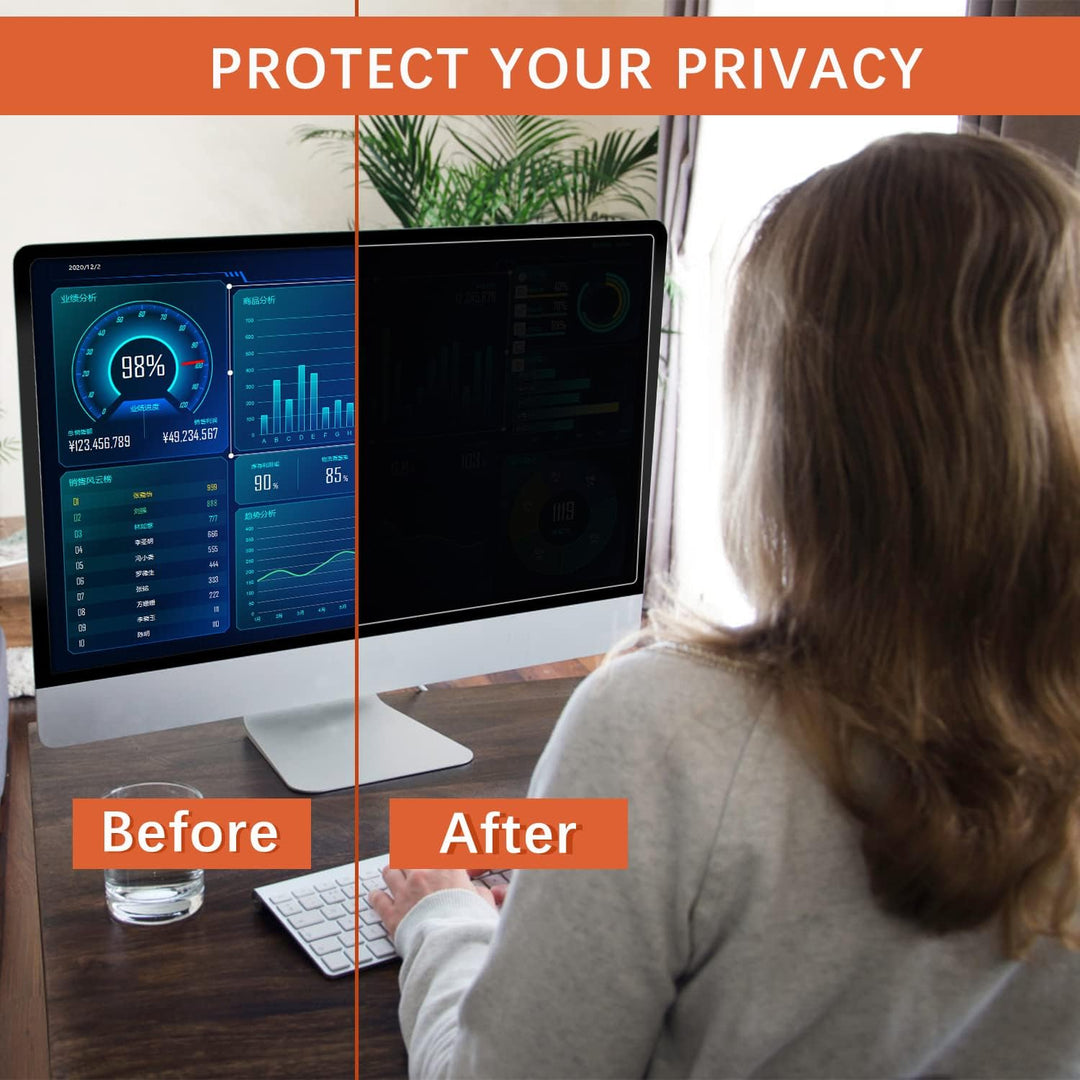 HaruYo Monitor Blickschutzfilter 23 Zoll 16:9, Computer & Desktop Privacy Filter, Anti-Spy Blickschu