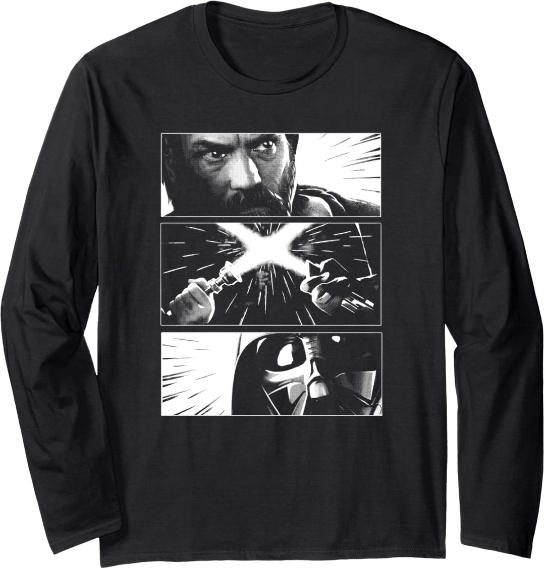 Star Wars: Obi-Wan Kenobi Vader And Kenobi Comic Panels Langarmshirt