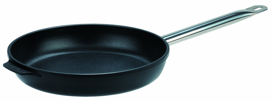 GSW 160247 GastroTraditionell TITANIUM Bratpfanne mit Edelstahlgriff - 24cm, Schwarz 24 cm, 24 cm