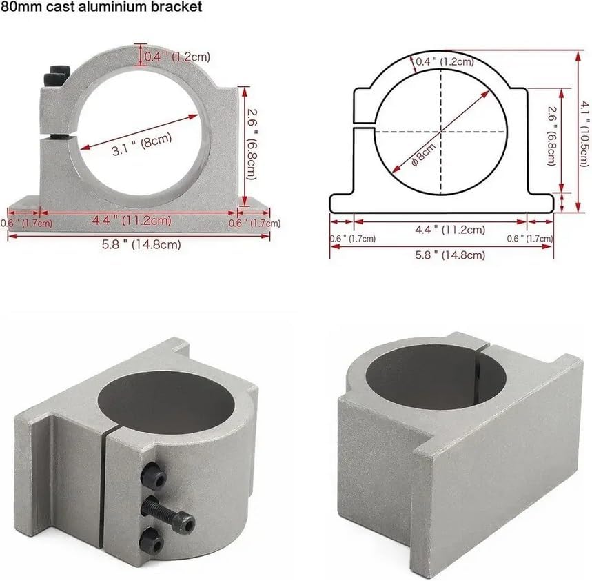 RATTMMOTOR 2.2kW 220V Luftgekühlten Spindelmotor mit 14 Stück ER20 Spannzange und 2.2kW 220V VFD Fre