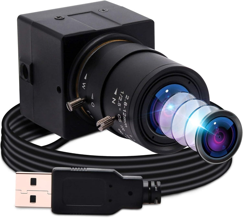 ELP 0.01 Lux Webcam 1080P Weitwinkel Einstellbar 2.8-12mm Vario Objektiv Low Illumination Minikamera
