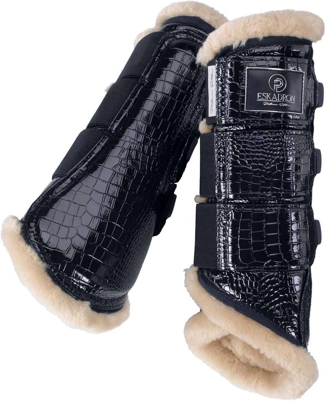 Eskadron Platinum Gamaschen Croco FAUXFUR, 1 Paar navy L, navy L