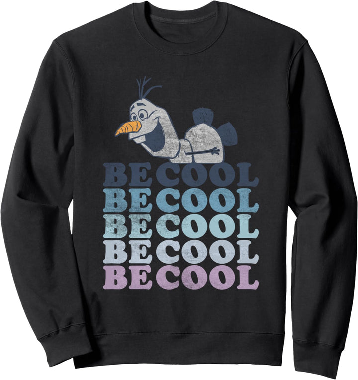 Disney Frozen 2 Olaf Be Cool Colorful Word Stack Sweatshirt