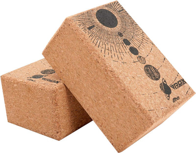 RDX Yoga Cork Block Set, High Density Eva Schaumstoff Rutschfester Blöcke, Leichtes Yogaklotz für Kö