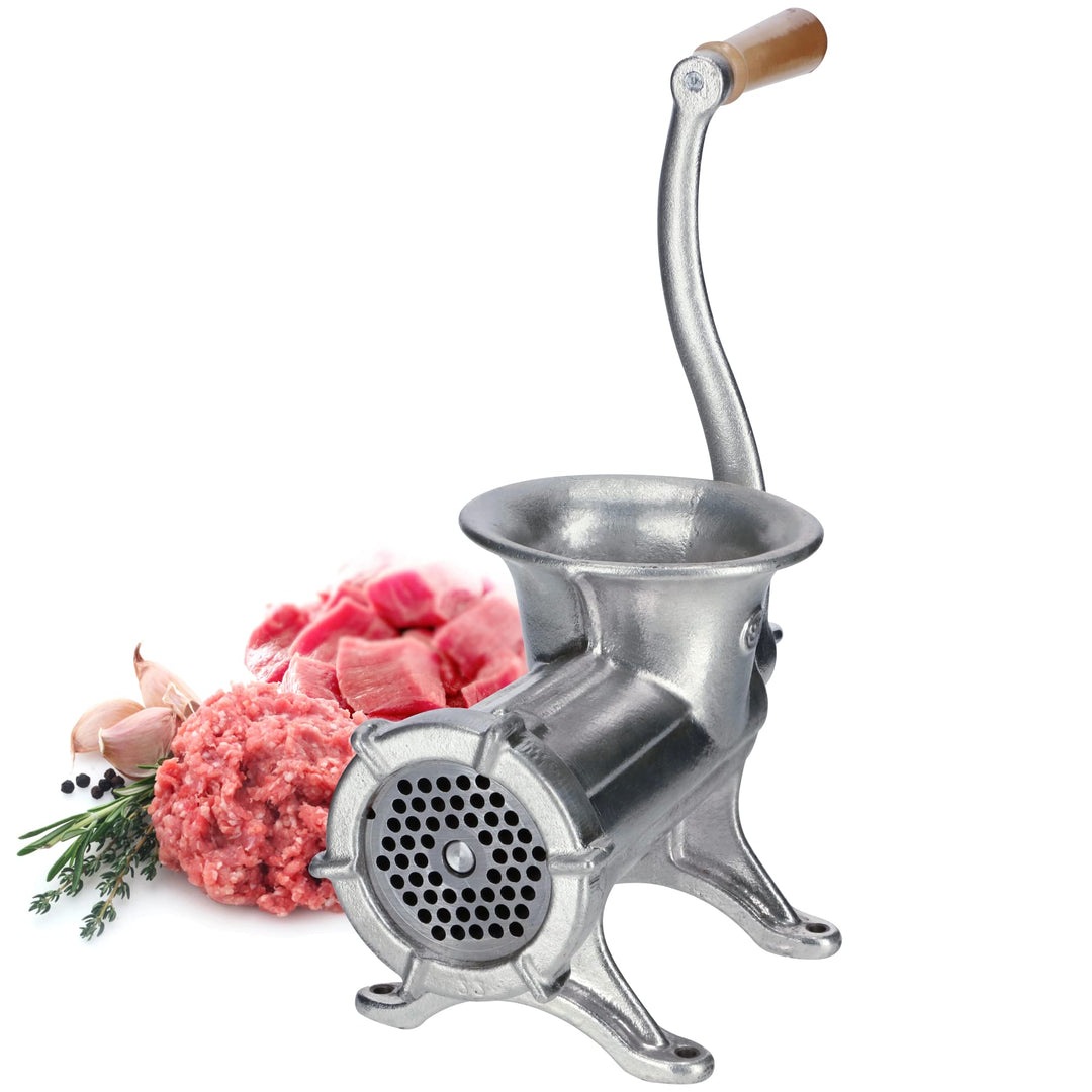 KADAX Fleischwolf aus Eisenguss, 6 Grössen, manuelle Fleischmaschine, Vintage Fleischwolf, verzinkte