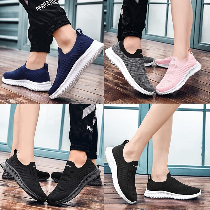 YisiNP Mesh Sneaker Damen Herren Sportschuhe Slip on Laufschuhe Ohne Schnürsenkel Männer Schuhe Snea