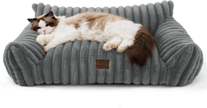BEDSURE Katzenbett gross orthopädisches Hundesofa - 76x51x25cm Hundebett kleine Hunde waschbar Katze