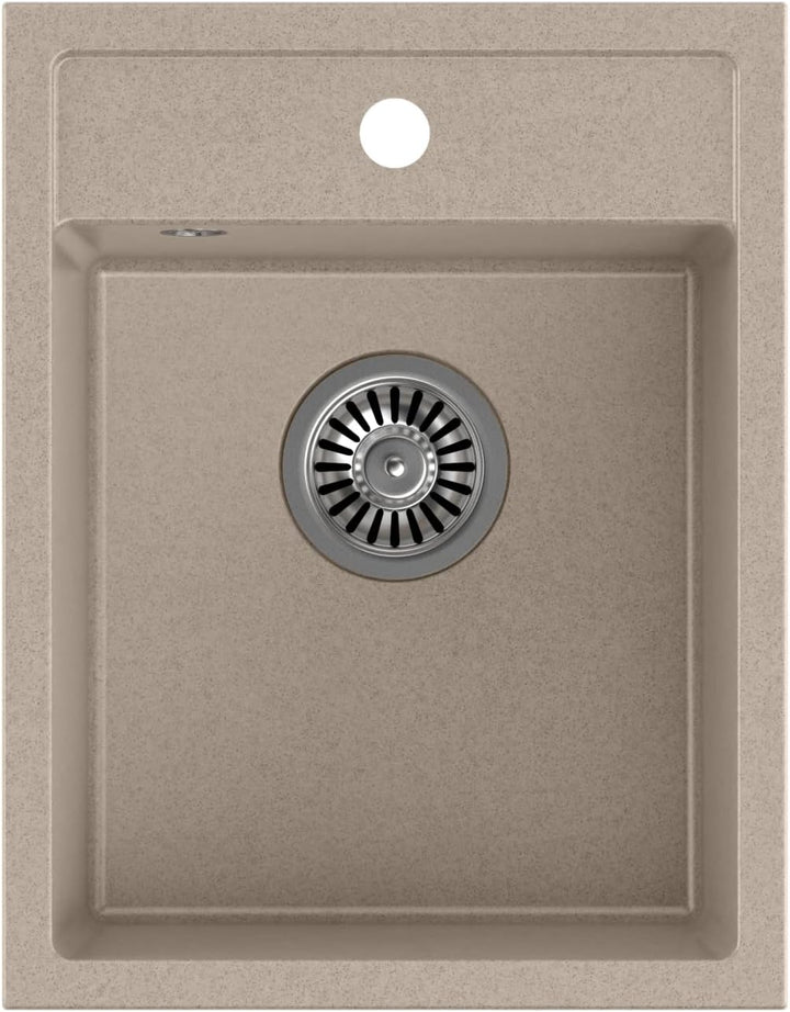 QUADRON | JOHNNY 90 | Granitspüle | 1-Kammer-Spüle | Masse: 50 x 39 mit 20,4 cm | Schrankunterbau au