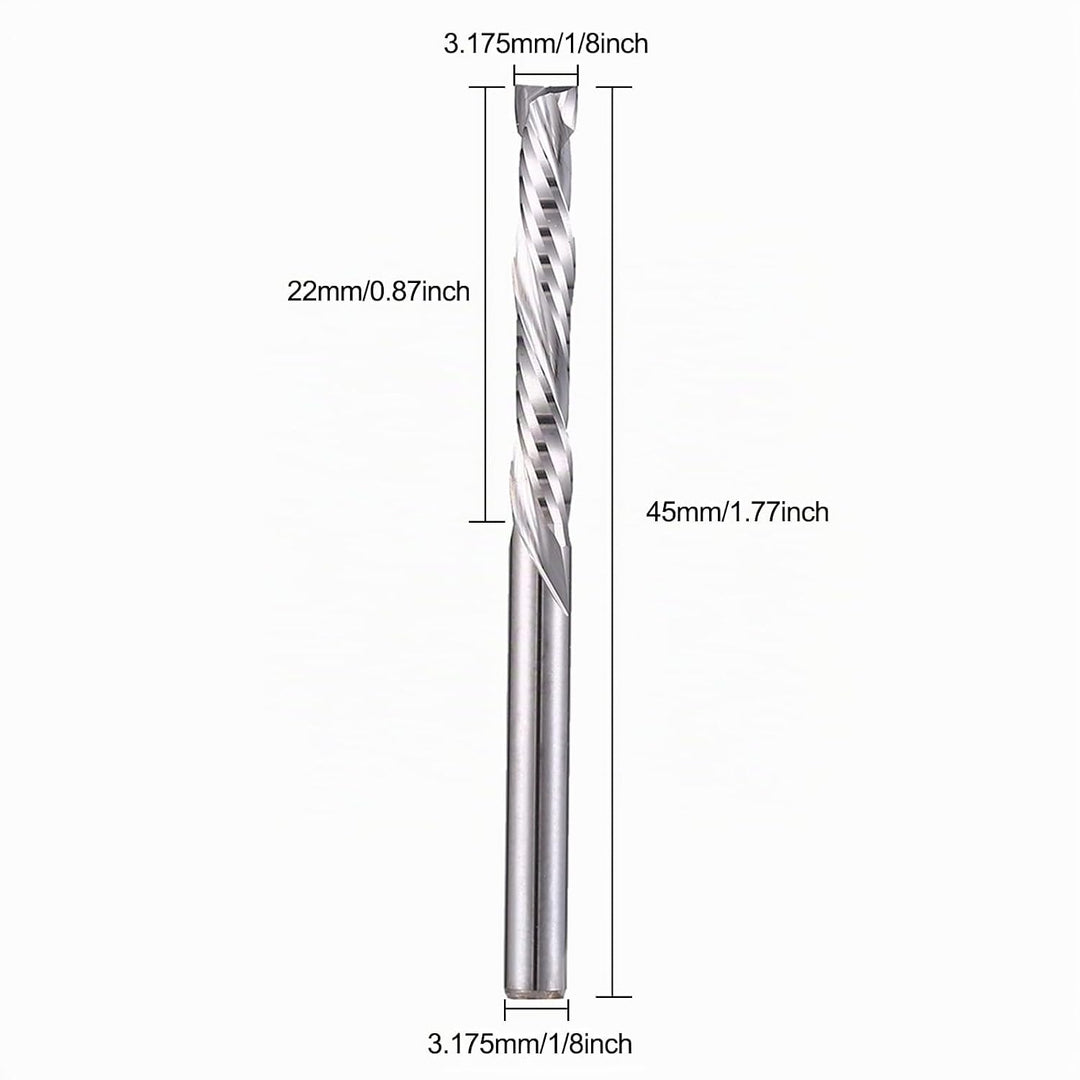 EU_HOZLY 1/8-Zoll-Schaft mit 1/8-Zoll-Schneiddurchmesser Hartmetall-Schaftfräser Up- und Down-Cut-Ko