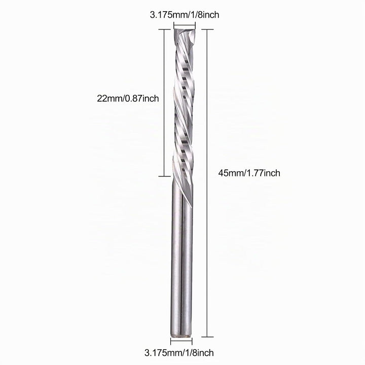 EU_HOZLY 1/8-Zoll-Schaft mit 1/8-Zoll-Schneiddurchmesser Hartmetall-Schaftfräser Up- und Down-Cut-Ko