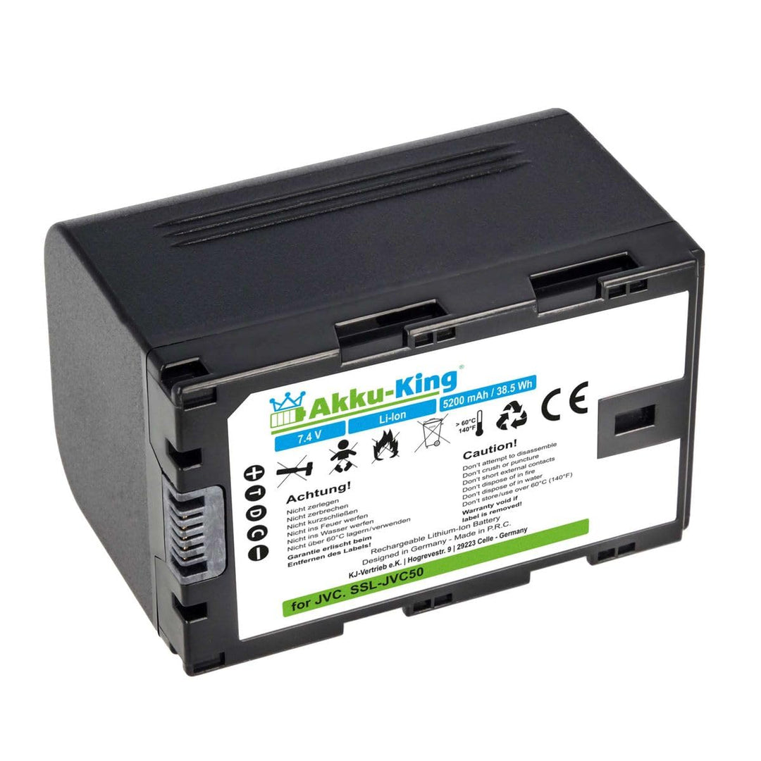 Akku-King Akku kompatibel mit JVC SSL-JVC50 - Li-Ion 5200mAh - für GY-HM200, GY-HM600, GY-HM650 1x A
