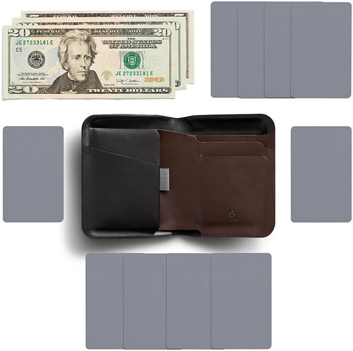 Bellroy Apex Note Sleeve – (Vorgeformte Leder-Brieftasche, RFID-Schutz) - Raven, Raven